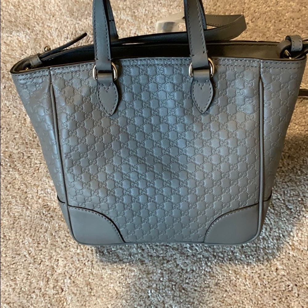 Authentic GUCCI grey mini tote crossbody bag